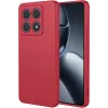 Phonesta Soft Silk Silicone Back Cover hoesje voor Xiaomi 14T Pro - Rood