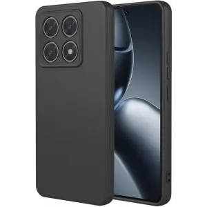 Phonesta Soft Silk Silicone Back Cover hoesje voor Xiaomi 14T Pro - Zwart