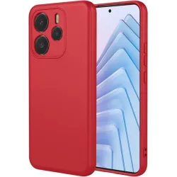 Phonesta Soft Silk Silicone Back Cover hoesje voor Xiaomi Redmi Note 14 5G - Rood
