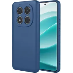 Phonesta Soft Silk Silicone Back Cover hoesje voor Xiaomi Redmi Note 14 Pro 5G / Xiaomi Poco X7 - Donkerblauw