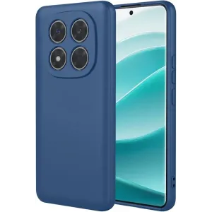 Phonesta Soft Silk Silicone Back Cover hoesje voor Xiaomi Redmi Note 14 Pro 5G / Xiaomi Poco X7 - Donkerblauw
