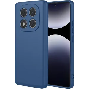 Phonesta Soft Silk Silicone Back Cover hoesje voor Xiaomi Redmi Note 14 Pro 4G - Donkerblauw