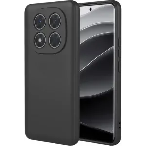 Phonesta Soft Silk Silicone Back Cover hoesje voor Xiaomi Redmi Note 14 Pro Plus - Zwart