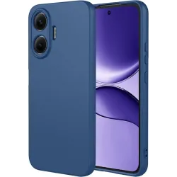 Phonesta Soft Silk Silicone Back Cover hoesje voor Xiaomi Poco F7 - Donkerblauw