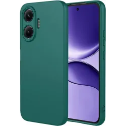 Phonesta Soft Silk Silicone Back Cover hoesje voor Xiaomi Poco F7 - Donkergroen