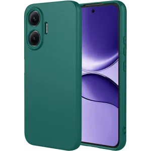 Phonesta Soft Silk Silicone Back Cover hoesje voor Xiaomi Poco F7 - Donkergroen