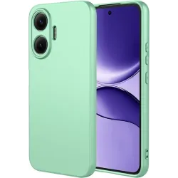 Phonesta Soft Silk Silicone Back Cover hoesje voor Xiaomi Poco F7 - Matcha Green