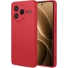 Phonesta Soft Silk Silicone Back Cover hoesje voor Xiaomi Poco F7 Pro - Rood