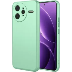 Phonesta Soft Silk Silicone Back Cover hoesje voor Xiaomi Poco F7 Ultra - Matcha Green