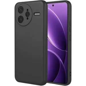 Phonesta Soft Silk Silicone Back Cover hoesje voor Xiaomi Poco F7 Ultra - Zwart