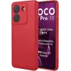 Phonesta Soft Silk Silicone Back Cover hoesje voor Xiaomi Poco M7 Pro - Rood