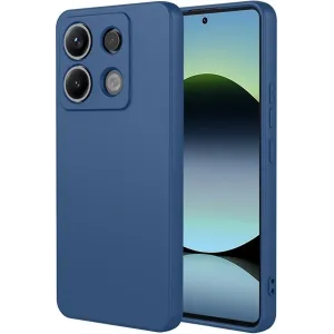Phonesta Soft Silk Silicone Back Cover hoesje voor Xiaomi Redmi Note 14S/13 Pro / Xiaomi Poco M6 Pro - Donkerblauw