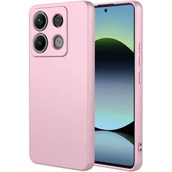 Phonesta Soft Silk Silicone Back Cover hoesje voor Xiaomi Redmi Note 14S/13 Pro / Xiaomi Poco M6 Pro - Roze