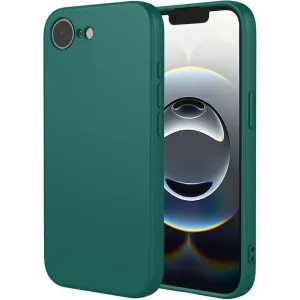 Phonesta Soft Silk Silicone Back Cover hoesje voor Apple iPhone 17e/16e - Donkergroen