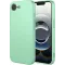 Phonesta Soft Silk Silicone Back Cover hoesje voor Apple iPhone 17e/16e - Matcha Green