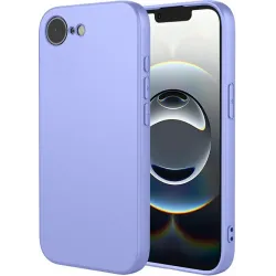 Phonesta Soft Silk Silicone Back Cover hoesje voor Apple iPhone 17e/16e - Paars
