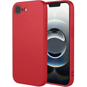 Phonesta Soft Silk Silicone Back Cover hoesje voor Apple iPhone 17e/16e - Rood