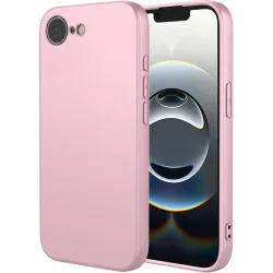 Phonesta Soft Silk Silicone Back Cover hoesje voor Apple iPhone 17e/16e - Roze