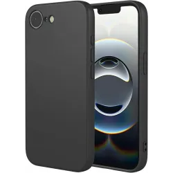 Phonesta Soft Silk Silicone Back Cover hoesje voor Apple iPhone 17e/16e - Zwart