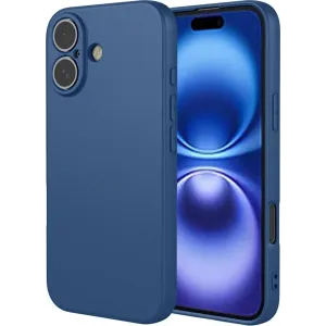 Phonesta Soft Silk Silicone Back Cover hoesje voor Apple iPhone 17 - Donkerblauw