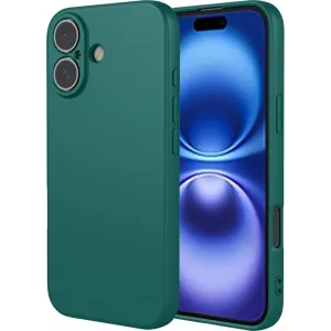 Phonesta Soft Silk Silicone Back Cover hoesje voor Apple iPhone 17 - Donkergroen