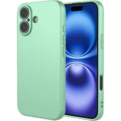 Phonesta Soft Silk Silicone Back Cover hoesje voor Apple iPhone 17 - Matcha Green