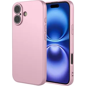 Phonesta Soft Silk Silicone Back Cover hoesje voor Apple iPhone 17 - Roze