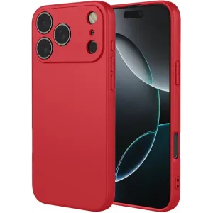 Phonesta Soft Silk Silicone Back Cover hoesje voor Apple iPhone 17 Pro - Rood