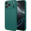 Phonesta Soft Silk Silicone Back Cover hoesje voor Apple iPhone 17 Pro Max - Donkergroen