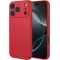 Phonesta Soft Silk Silicone Back Cover hoesje voor Apple iPhone 17 Pro Max - Rood