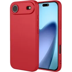 Phonesta Soft Silk Silicone Back Cover hoesje voor Apple iPhone Air - Rood