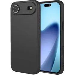 Phonesta Soft Silk Silicone Back Cover hoesje voor Apple iPhone Air - Zwart