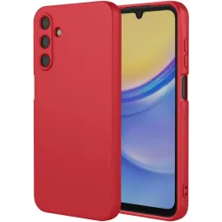 Phonesta Soft Silk Silicone Back Cover hoesje voor Samsung Galaxy A17 - Rood