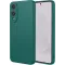 Phonesta Soft Silk Silicone Back Cover hoesje voor Samsung Galaxy S25 Edge - Donkergroen