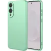 Phonesta Soft Silk Silicone Back Cover hoesje voor Samsung Galaxy S25 Edge - Matcha Green 0