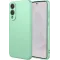 Phonesta Soft Silk Silicone Back Cover hoesje voor Samsung Galaxy S25 Edge - Matcha Green