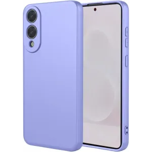 Phonesta Soft Silk Silicone Back Cover hoesje voor Samsung Galaxy S25 Edge - Paars