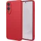 Phonesta Soft Silk Silicone Back Cover hoesje voor Samsung Galaxy S25 Edge - Rood
