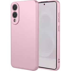 Phonesta Soft Silk Silicone Back Cover hoesje voor Samsung Galaxy S25 Edge - Roze
