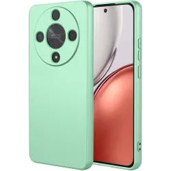 Phonesta Soft Silk Silicone Back Cover hoesje voor HONOR Magic8 Lite - Matcha Green