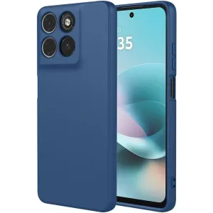 Phonesta Soft Silk Silicone Back Cover hoesje voor Motorola Moto G57 Power - Donkerblauw