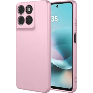 Phonesta Soft Silk Silicone Back Cover hoesje voor Motorola Moto G57 Power - Roze