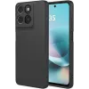 Phonesta Soft Silk Silicone Back Cover hoesje voor Motorola Moto G57 Power - Zwart