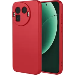 Phonesta Soft Silk Silicone Back Cover hoesje voor Realme GT 8 Pro - Rood