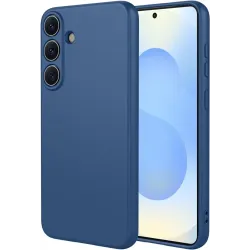 Phonesta Soft Silk Silicone Back Cover hoesje voor Samsung Galaxy S26 Plus - Donkerblauw