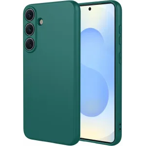 Phonesta Soft Silk Silicone Back Cover hoesje voor Samsung Galaxy S26 Plus - Donkergroen