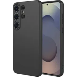 Phonesta Soft Silk Silicone Back Cover hoesje voor Samsung Galaxy S26 Ultra - Zwart
