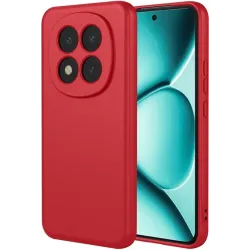 Phonesta Soft Silk Silicone Back Cover hoesje voor Xiaomi Redmi Note 15 Pro Plus / Xiaomi Poco M8 Pro - Rood