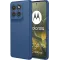 Phonesta Soft Silk Silicone Back Cover hoesje voor Motorola Edge 70 - Donkerblauw