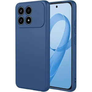 Phonesta Soft Silk Silicone Back Cover hoesje voor Xiaomi Poco F8 Pro - Donkerblauw